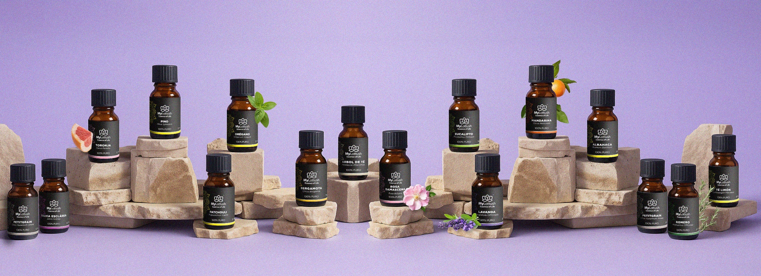 Aceites Esenciales Terapéuticos 100% Puros - Mylottush